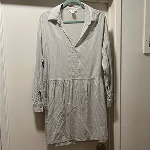 H&M Light Gray Long Sleeve Dress